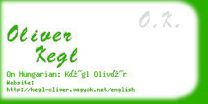 oliver kegl business card